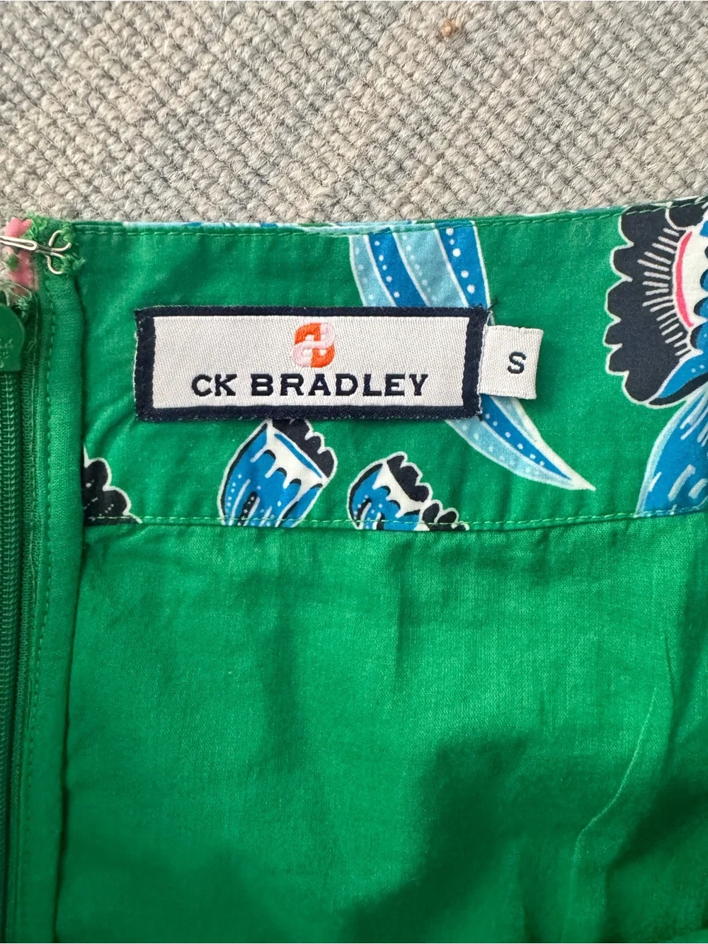 CK BRADLEY Tiered Floral Maxi Skirt in Green